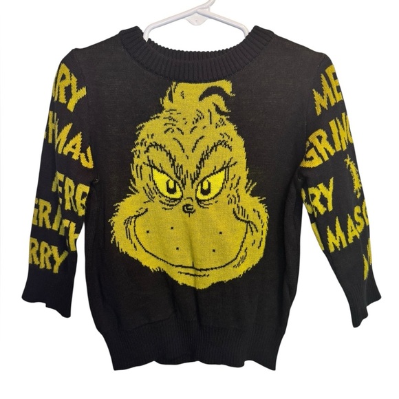 Other - 💥Black Sweater with Grinch Design 18 M